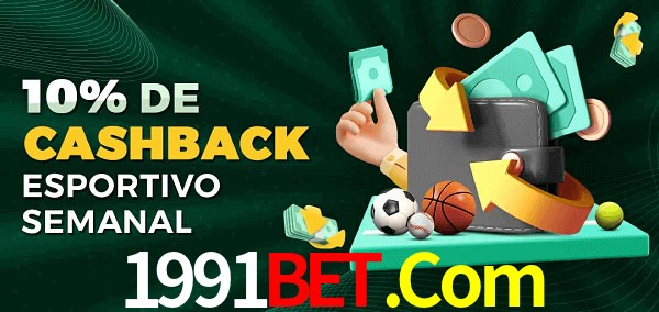 10% de bônus de cashback na 1991Bet.Com