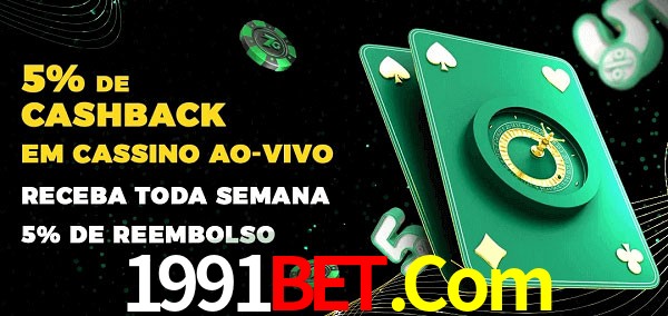 Promoções do cassino ao Vivo 1991Bet.Com